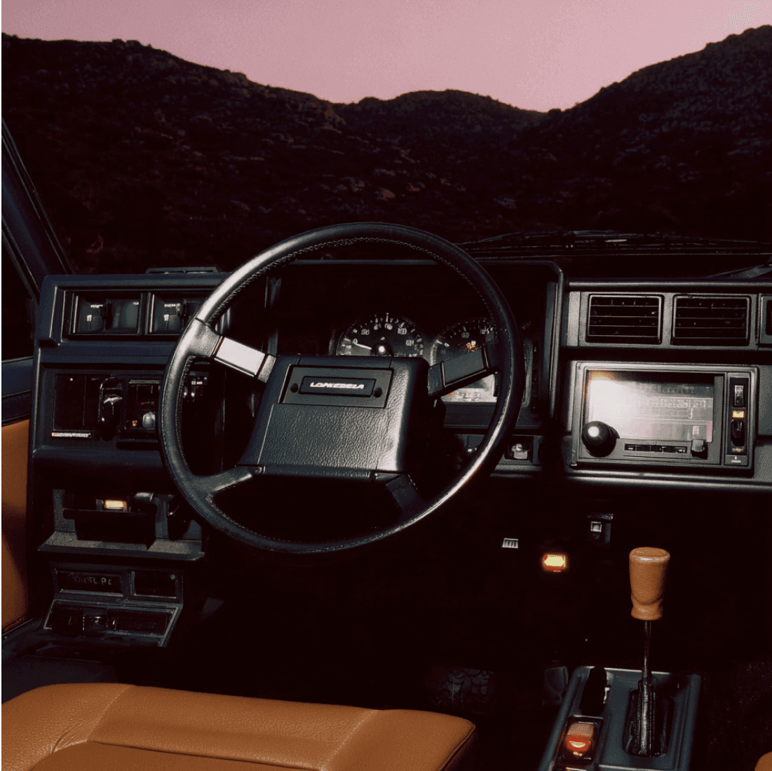 Vintage Interior Dashboard Sunset