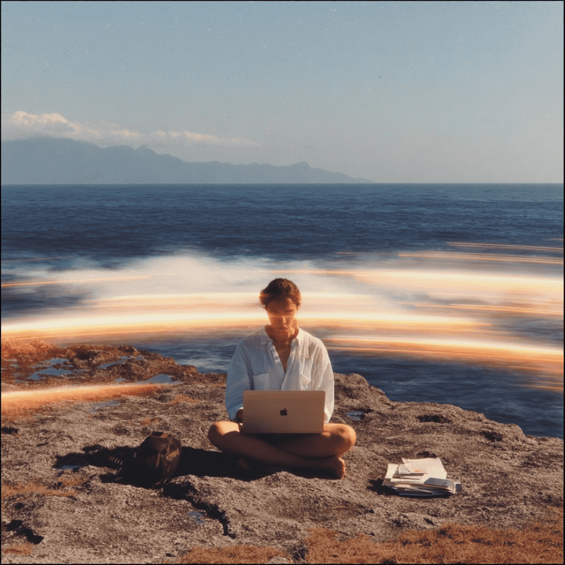 Coastal Laptop Remote Work